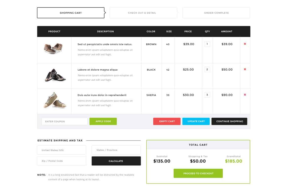 PSD Template ECommerce