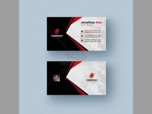 Business Card đen trắng điểm đỏ – KS553