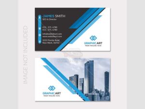 Business Card hiện đại màu xanh trắng - KS657