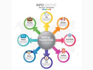 Infographic digital marketing Vector - KS609
