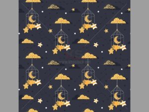 Patterns ngôi sao và mặt trăng trong lồng - KS550
