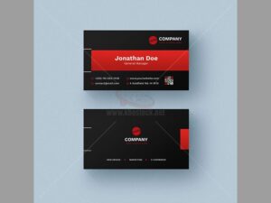PSD Business Card màu đỏ và đen - KS536