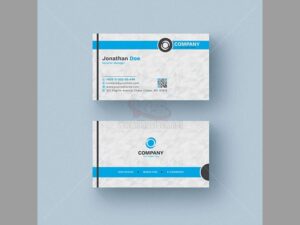 PSD Business Card màu xanh nền trắng poly - KS537