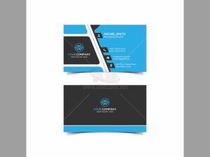 PSD Business Card phong cách phẳng màu xanh – KS557