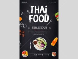 PSD Poster ẩm thực Thái Lan - KS615