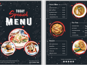 PSD menu nhà hàng ẩm thực - KS694