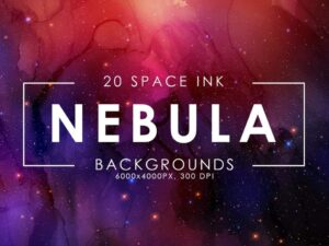 20 Nebula Ink Backgrounds - KS710