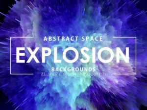 22 Space Explosion Backgrounds - KS708