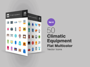 50 Vector Icons thiết bị và khí hậu - KS733