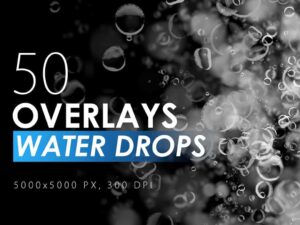 50 Water Drops Overlays - KS714