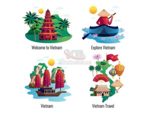Địa điểm du lịch Việt Nam Vector - KS854