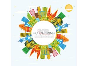 Ho Chi Minh Skyline with Color Buildings - KS855