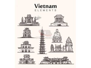 Vector công trình lịch sử nổi tiếng Việt Nam - KS862