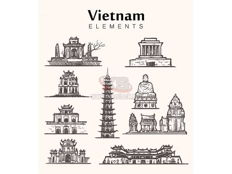 Vector công trình lịch sử nổi tiếng Việt Nam - KS862