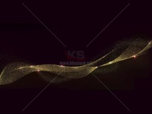 Abstract Gold Waves Design Vector - KS767