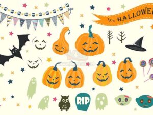 25 Backgrounds Halloween and elements - KS1030