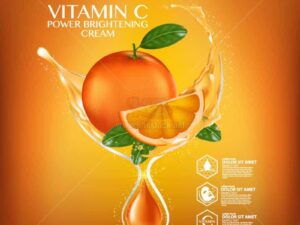 Vector quảng cáo Cam - Vitamin C - KS936