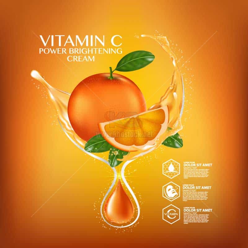 Vector quảng cáo Cam - Vitamin C - KS936