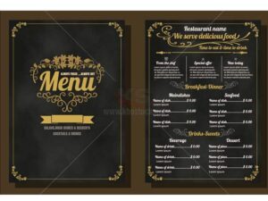 Vector menu sang trọng cho nhà hàng - KS1038
