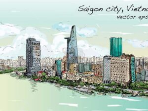 Vector Saigon, Vietnam tuyệt đẹp - KS1239
