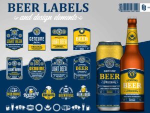 Labels Beer Vector cao cấp tuyệt đẹp - KS1512