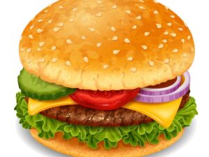 Bánh Burger Vector chất lượng cao - KS1554