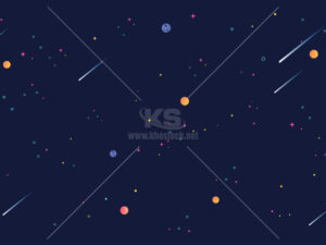 Background Bầu Trời Sao Băng Vector - KS1712