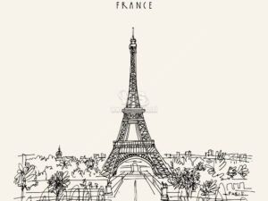 Tháp Eiffel cổ điển Vector tuyệt đẹp - KS1737