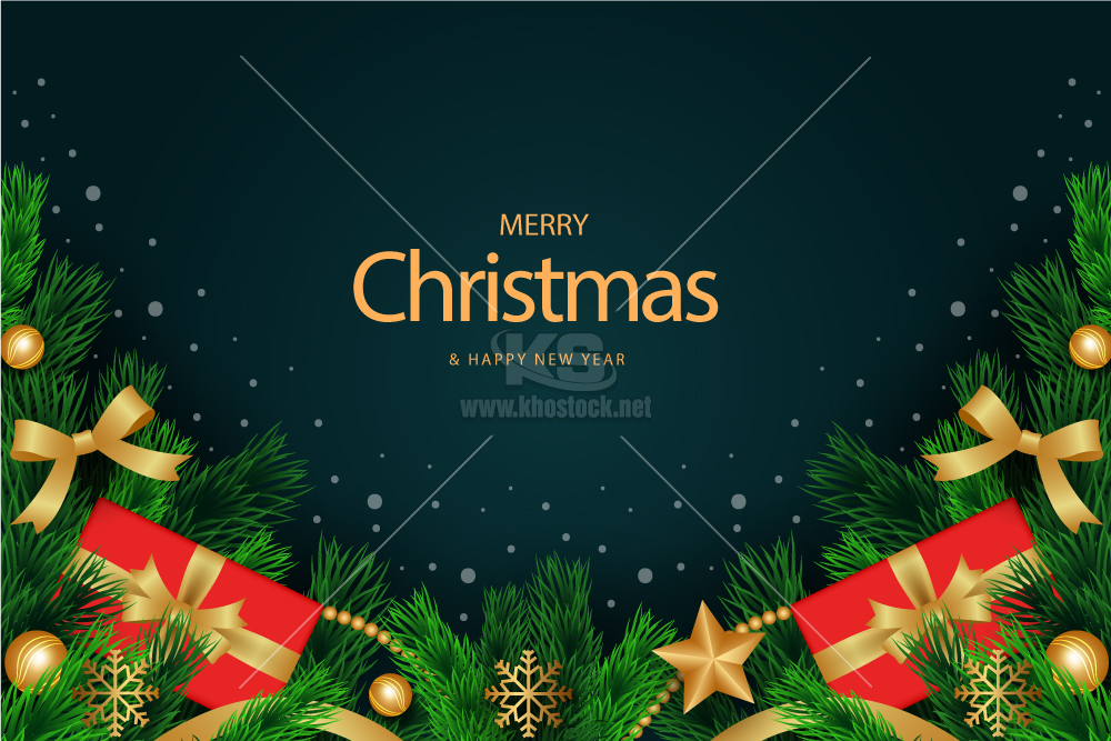 Vector Merry Christmas Background - KS1804 - Kho Stock
