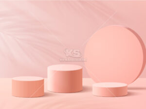 Bục Sản Phẩm màu hồng Vector - KS2182
