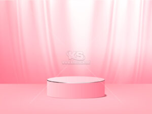 Bục Sản Phẩm màu hồng Vector - KS2246