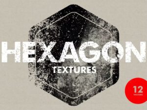 12 Textures Hexagon Vector - KS2714