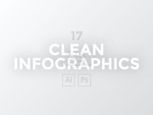 17 Infographics Clean Vector PSD - KS2492