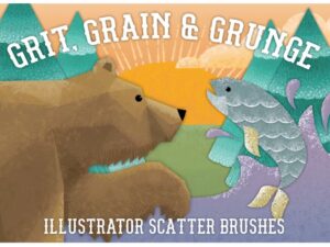 24 Brush Grain Scatter Illustrator tuyệt đẹp - KS2964