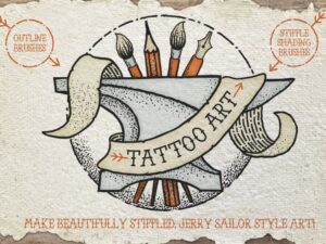 31 Brush Tattoo illustrator tuyệt đẹp - KS2993