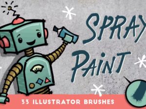 33 Spray Paint Brush Illustrator tuyệt đẹp - KS2956