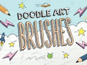 74 Brush Doodle illustrator tuyệt đẹp - KS2979