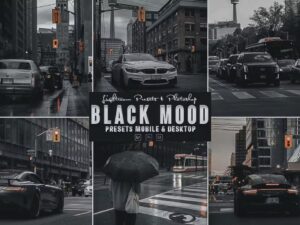 Black Mood Photoshop Action & Lightrom Presets - KS2889