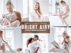 Bright airy Photoshop Action & Lightrom Presets - KS2872