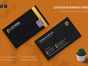 Business Card Template Vector PSD #2 - KS2594