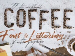 Coffee Beans - Font & Lettering - KS2673