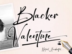 Font Chữ Blacker Valentine tuyệt đẹp - KS2821