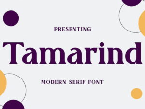 Font Chữ Tamarind hiện đại tuyệt đẹp - KS2818