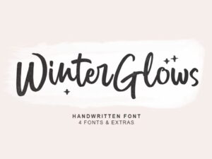 Font Chữ Winter Glows Brush cao cấp - KS2802