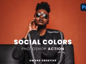 Photoshop Action Social Colors - KS2877