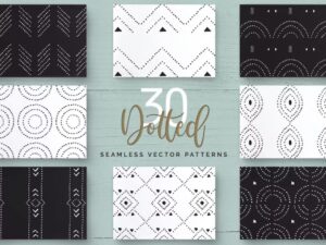 30 Dotted Vector Patterns & Tiles Tuyệt Đẹp - KS2671