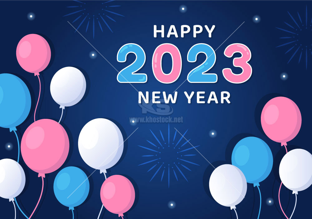 Happy New Year 2023 Bóng Bay - TET66