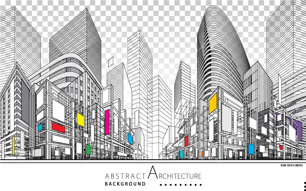 Vector kiến trúc thành phố - KS3057