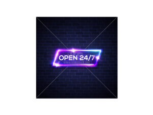 Vector Open 24/7 neon - KS3090