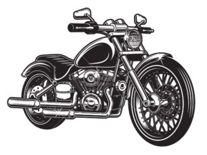 Vector xe moto trên nền trắng - KS3222